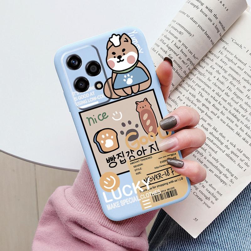 Красивые Цветы Для Чехла Honor 200 Lite Милое Сердце Леопардовый Принт Чехол Мягкий Силикон Матовый Защитный Для Женщин Девушек Задняя Панель Fundas