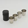 4Pcs/set Outdoor Practical Travel Stainless Steel Cups Mini Set Glasses For Whisky Wine With Case Portable Drinkware 30ml