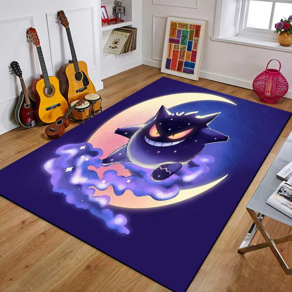 Креативный ковер MINISO Gengar Pokemon Аниме для гостиной, спальни, детский нескользящий игровой коврик, коврик для балкона, лаунжа, дивана, подарок