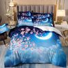 Cherry Blossom Bedding Set 3D Japanese Scenery Art Duvet Cover Set Single Double Twin King Size Teens Adults Mountain Exotic Art