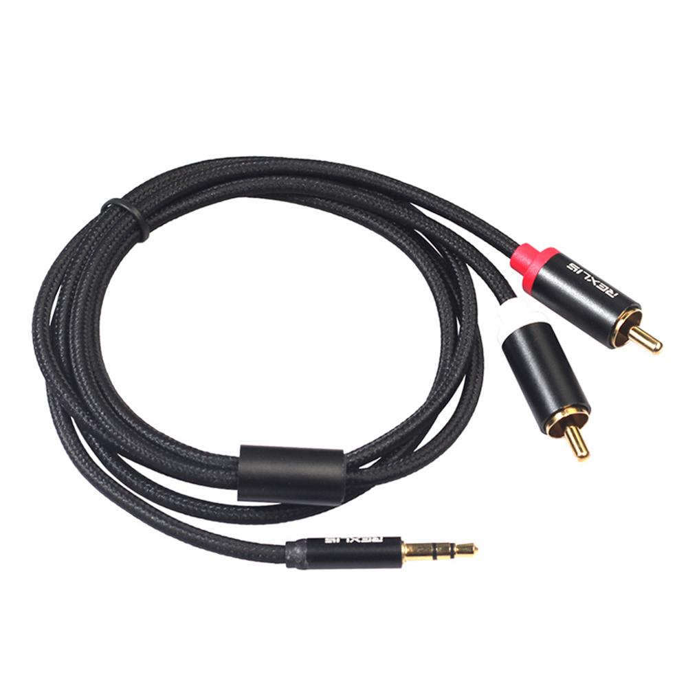 Мужской 3,5 мм 2RCA к мужскому стерео AUX аудиокабель адаптер шнура для динамика телефона