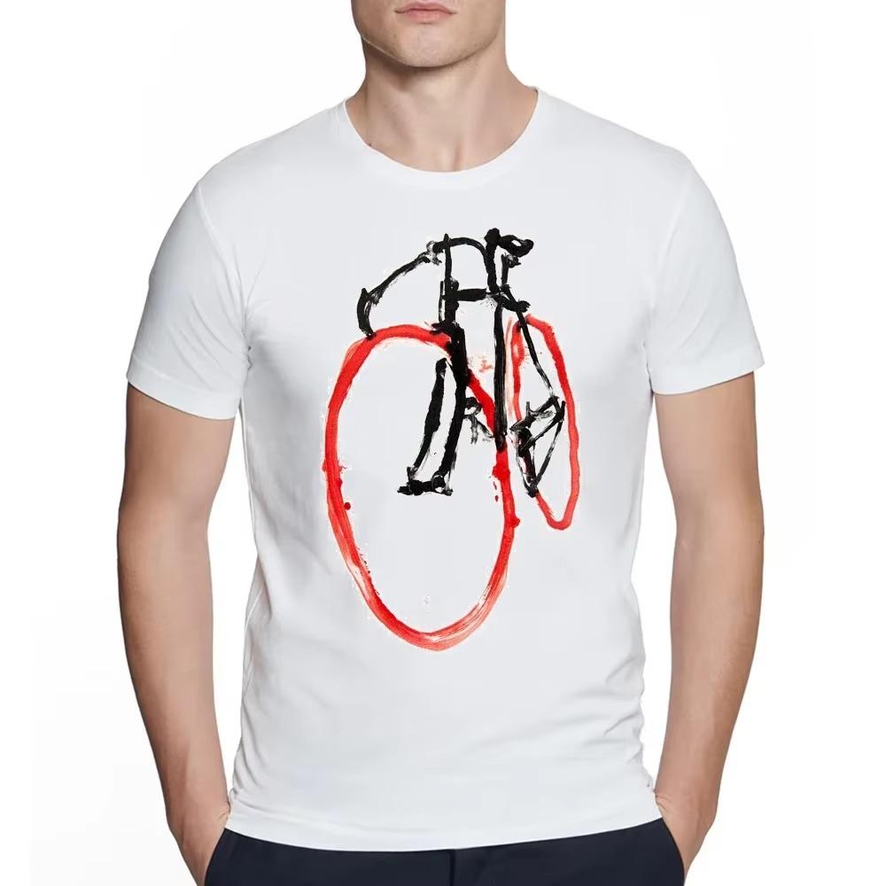 Summer Men T-shirt Downhill Biking Print Casual Heartbeat Stimulation Exercise Male Harajuku Tshirt Men Clothing