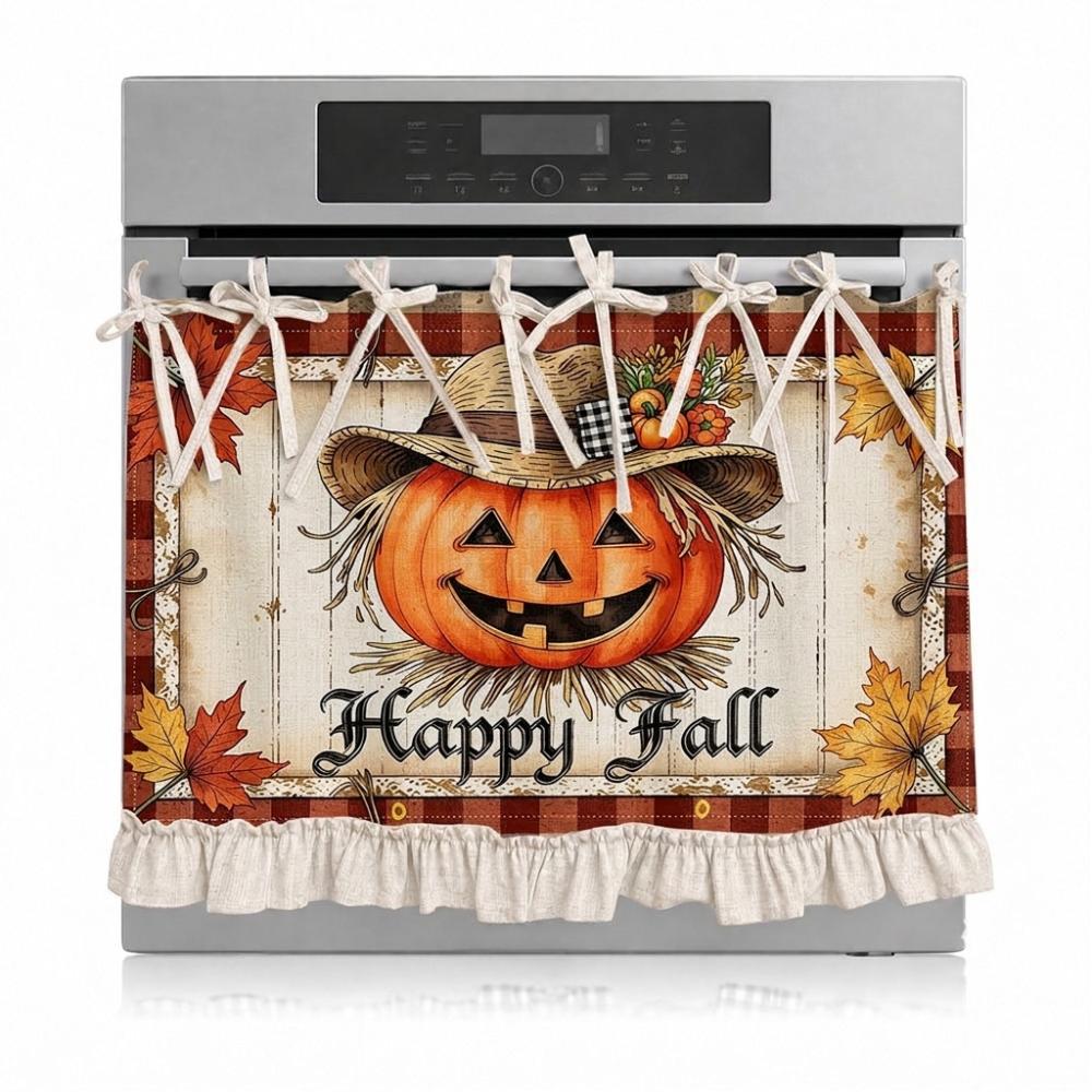 Seasonal Halloween Tie Oven Cover Curtain Dishwasher Bow Decor Curtain Halloween Party