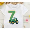 Милый фермерский трактор 1-8 лет С днем рождения Футболка Детский подарок на день рождения Детская смешная футболка Топы