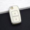 ТПУ чехол для ключа автомобиля для Volkswagen Vw Polo Golf Passat Tiguan Beetle Caddy 2/3 кнопки Чехол для ключа для Skoda Octavia Seat Leon Altea