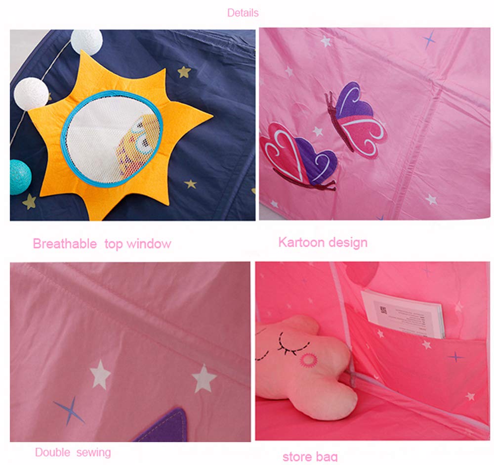 Кровать-палатка, игровой домик, детская игровая палатка, декор комнаты, туннель, палатка, кровать, защита от падений, детская игрушка для сна, для детей от 2 до 14 лет, с москитной сеткой, синяя, для детей от 2 до 14 лет