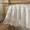 100% хлопок винтажная вышитая ткань затемняющие короткие шторы кухня спальня ванная комната шкаф домашний декор штанга карман кафе