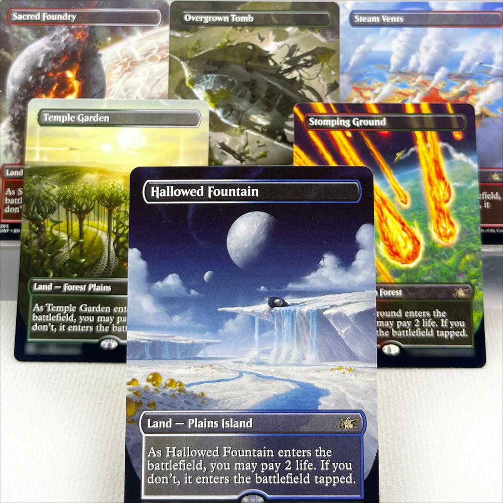 EOS EOE UNF HOLO15-0002 Tcg прокси магические карты шоковая земля Уробороид Шахта Древняя гробница Каменные пещеры Слияние маны собрать
