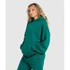 Gymshark Embroidered Oversized Hoodie Motivate Teal B1c9x Tbqr
