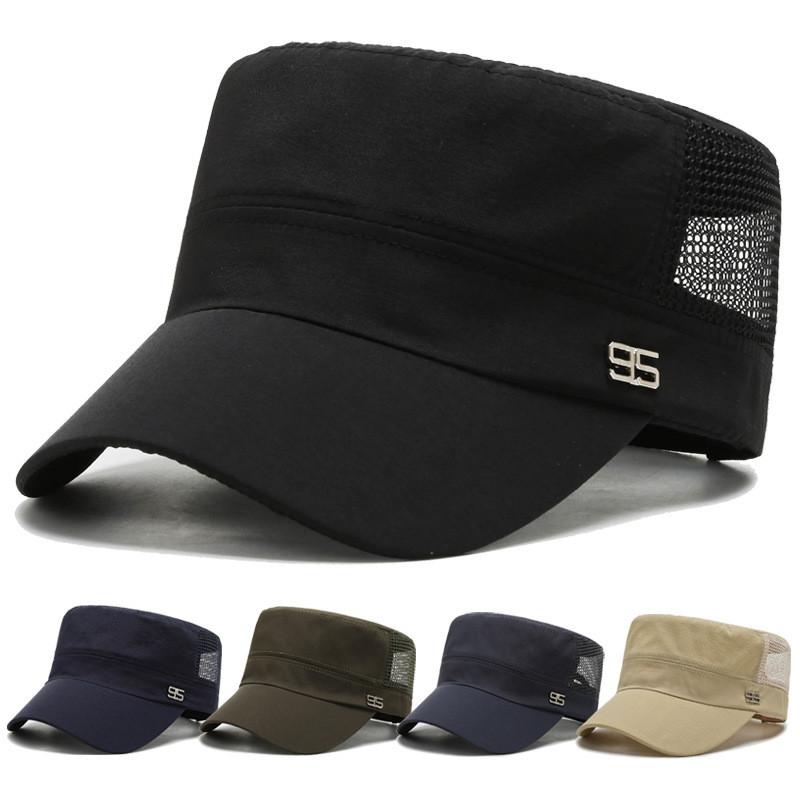 Breathable Summer Sun Hat For Men Adjustable Casual Flat Cap For Outdoor Activities
