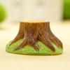 Cartoon Stump Tree Green Grassland Mini Model Decoration For Micro Scenery Props