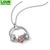 925 Sterling Silver Pan Rose Gold Leaf Beads With O -Shaped Pendant Necklace Is The Most Popular Gift For Women