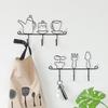 1pc  Iron Kettle Wall Hook Ins Simple Key Rack Nordic Coat Hooks Black Hat Hanger for Home Decorate