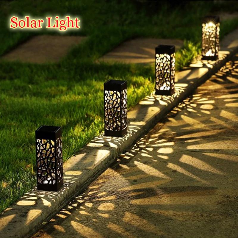 Светодиодный солнечный свет для сада и газона, уличный домашний дорожный светильник, датчик света, водонепроницаемый солнечный уличный фонарь