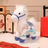 PP Cotton Cartoon Steed Doll Chinese Style Plush Horse Doll Pendant  Festive Decor