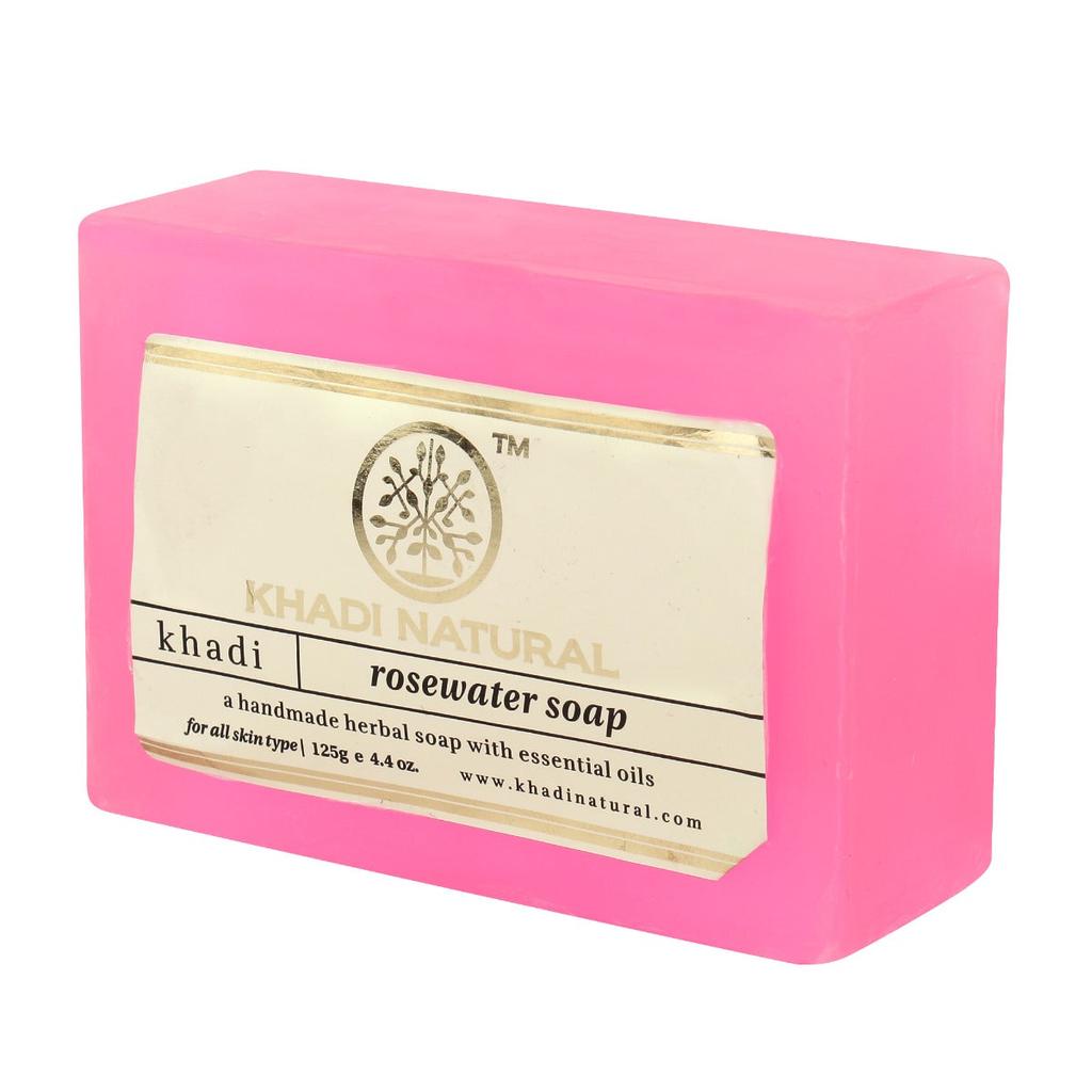 KHADI NATURAL Rosewater Soap Pack of 3