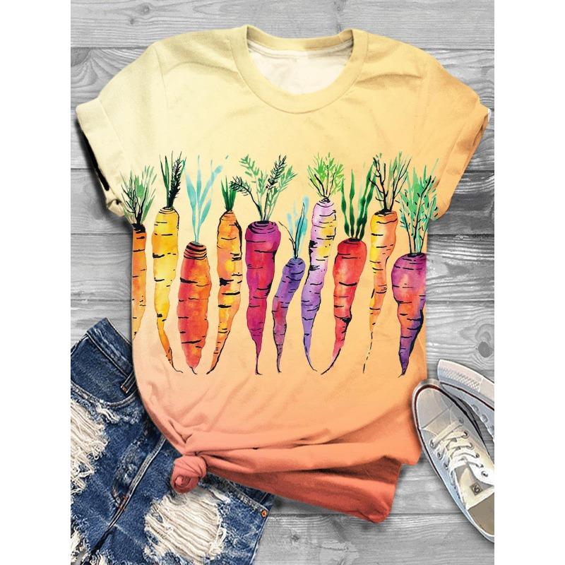 Летняя женская рубашка с принтом теленка, с круглым вырезом и короткими рукавами для поездок на работу, футболки женские