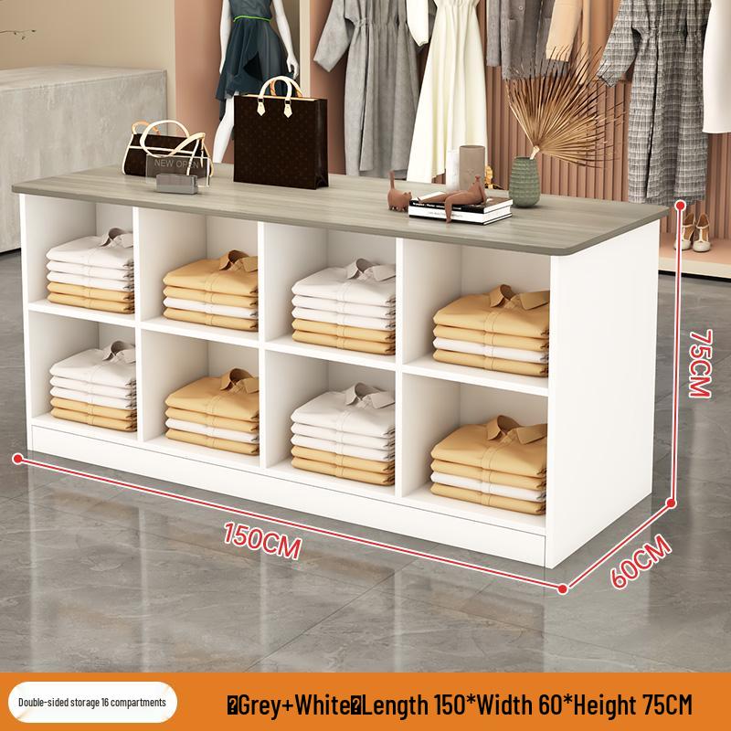 Double-Sided Clothing Display Table for Store Center