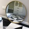Nordic Home Кованое Железное Круглое Косметическое Зеркало На Заказ Гостиничное Настенное Простое Зеркало Для Ванной Комнаты Влаго-И Грязеустойчивое