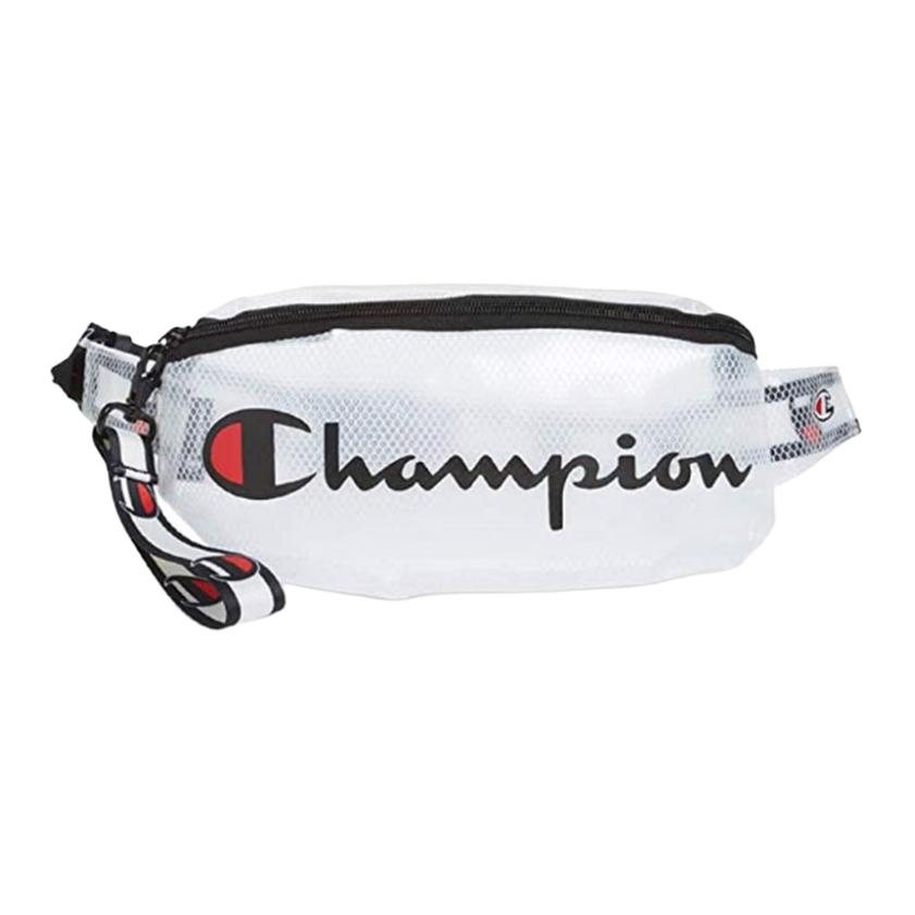 Champion Логотип Script Прозрачная нейлоновая поясная сумка Унисекс Поясная сумка Белая CH1156-105
