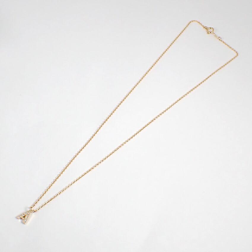 Подержанное ожерелье-подвеска Star Jewelry из 18-каратного желтого золота с бриллиантом в виде буквы A j48-4