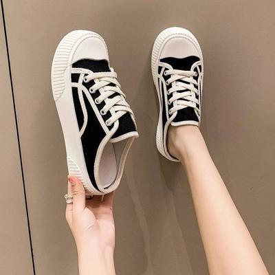 Модная обувь для женщин, уличные тапочки, высокие женские тапочки, парусиновые сандалии, мюли, новый стиль, удобные и элегантные, высокое качество, Корея 39