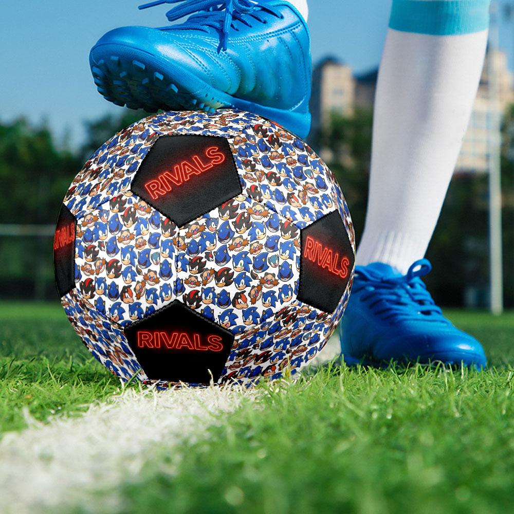 1pc Sonic the Hedgehog Soccer Ball Size 5 Indoor Soccer Ball Fashion Colorful Backyard Game - Great For Sports Fans Gift HE40