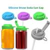 Can Cover With Straw Can Straw Cover Silicone Can Cover Juice Drink Can Cover