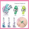 Exquisite New Cute Copper Chameleon Luminous Firefly Butterfly Charms Beads Fit Original Bracelets Fine Diy Jewelry
