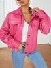 Women Casual Pink Handmade Lambskin Shirt Genuine Stylish Soft Leather Designer