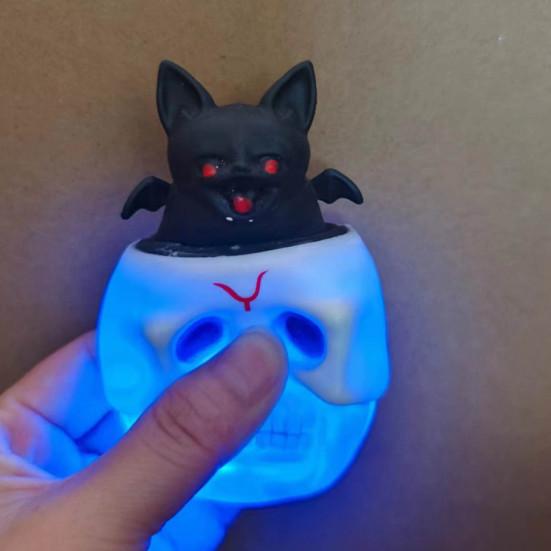 Хэллоуин Череп Стресс-мяч Череп Кость Игрушка для сжимания Жуткие Карманные Игрушки-непоседы Инструменты для релаксации для снятия тревоги