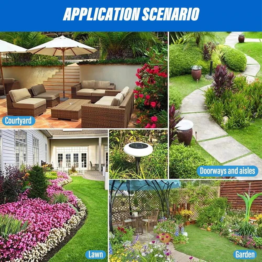 Садовый светильник на солнечной батарее в форме НЛО, многоцветный свет, водонепроницаемый, для улицы, для газона, сада, ландшафтной дорожки, парка, дома