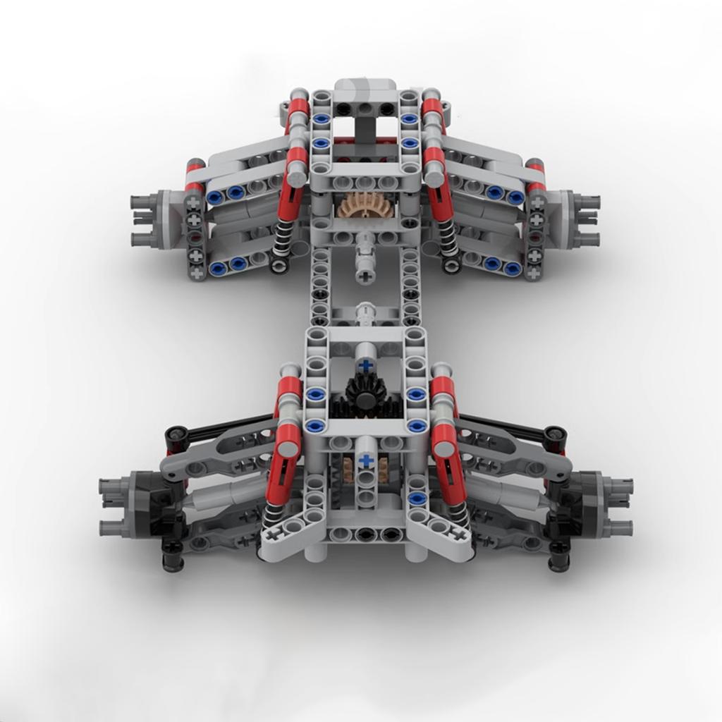 4WD Полный привод Независимая подвеска Дифференциал Шасси Рулевая ось MOC Строительные блоки Технические Детали для автомобилей Игрушки Детский подарок