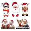 Reusable Outdoor Holiday Signage 2D Wooden Christmas Welcome Sign, Santa Reindeer Penguin Yard Ornament, Courtyard Ornaments Cartoon Garden
