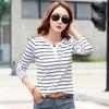Cotton T-Shirt Women Long Sleeve Striped T Shirt Spring Autumn Female Clothing Shirt Blouse Tops