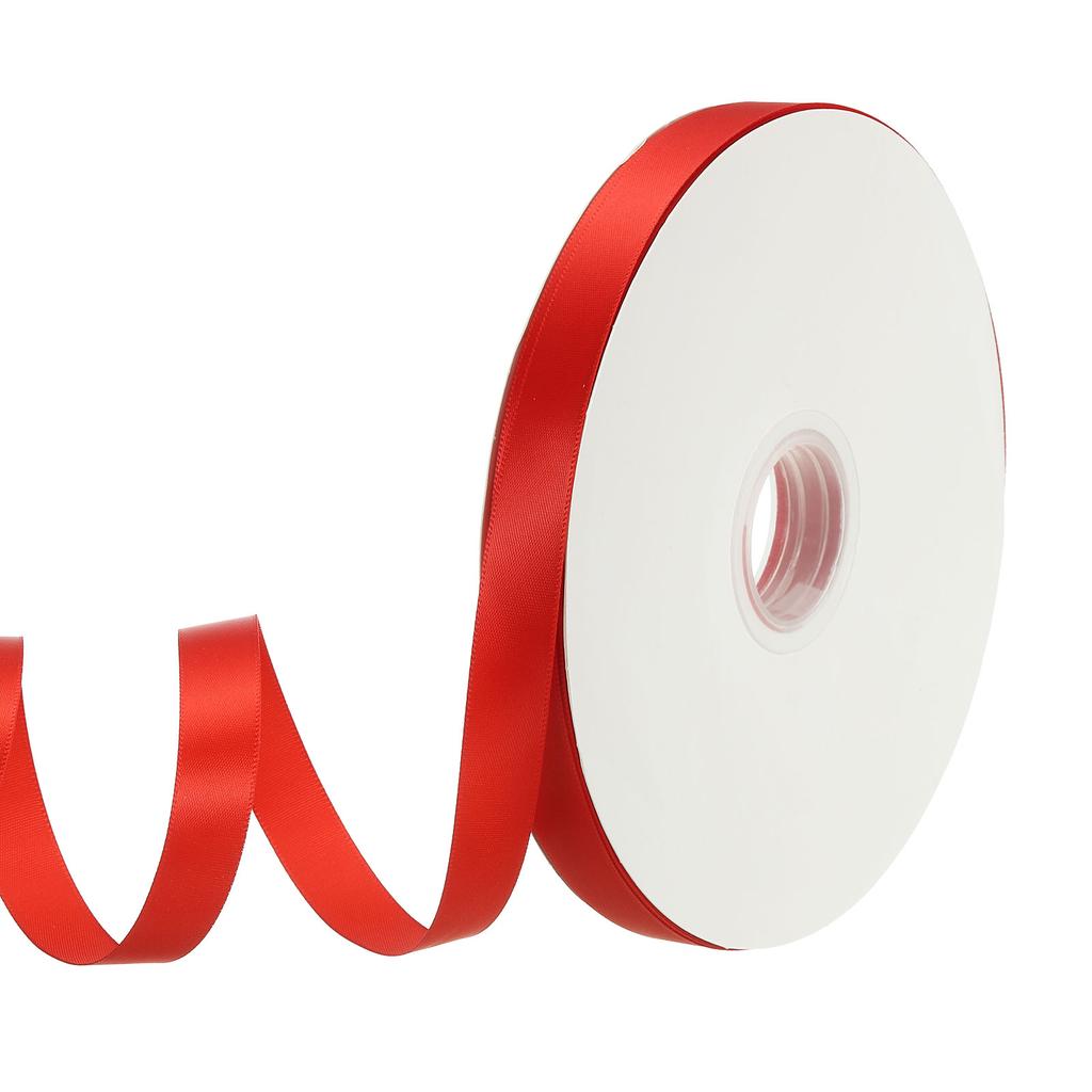 Полиэстеровая атласная лента односторонняя репсовая лента однотонная тканевая лента для рукоделия свадебной вечеринки подарочной упаковки 5/8"x100 ярдов