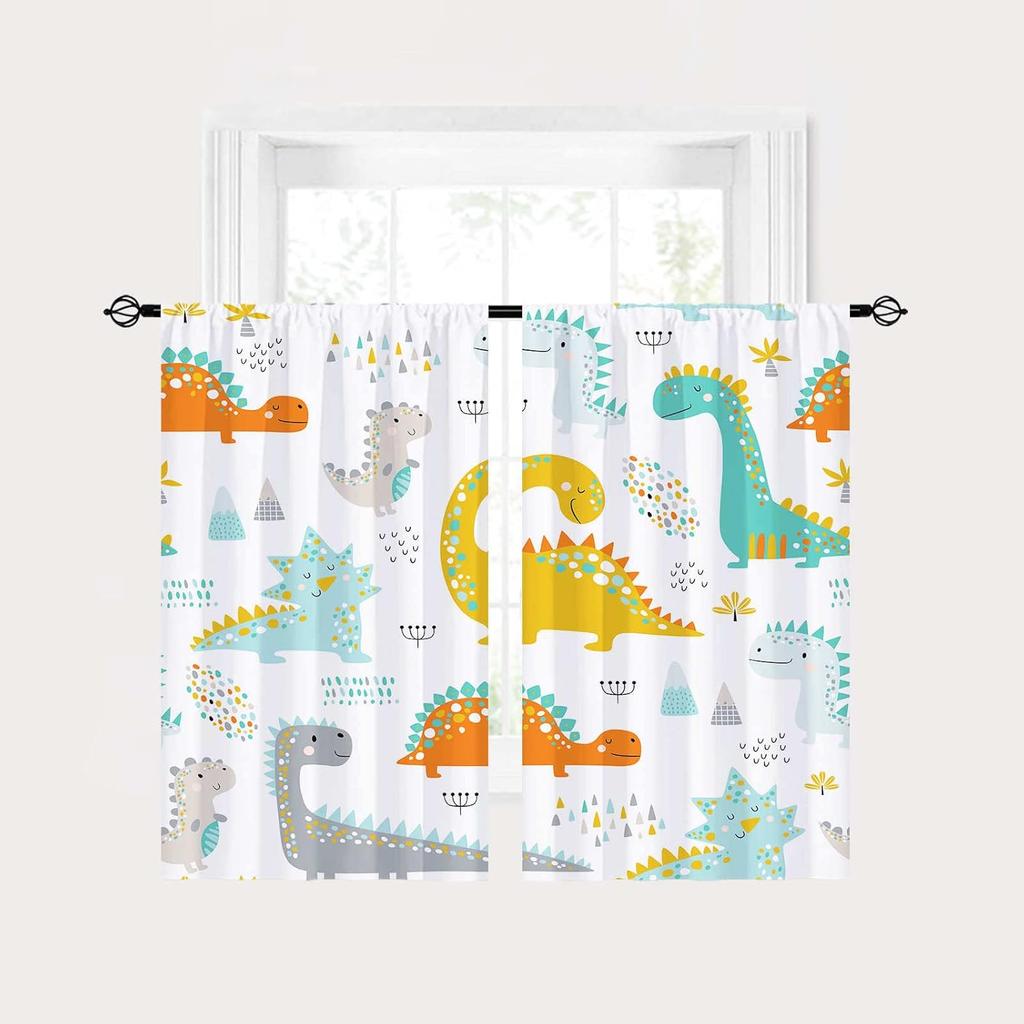 Кулиска Детский Животный Джунгли Сафари Дикая природа Слон Жираф Лев Принт Узор Приватность Ткань Оконные Шторы Для Спальни Мальчика