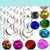 Привлекательные 6 шт. Разноцветные подвесные спиральные завитки для праздничного украшения потолка