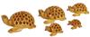 Wooden Undercut Turtle Beautiful Handmade Carving Animal Figurines Decorations Set Of 5 Home & Table Top