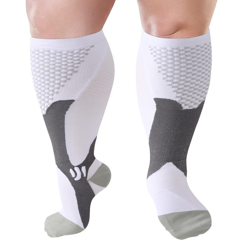 Wide Calf Plus Size Compression Socks Reduce Soreness And Swelling Large Size Elastic Breathable Pressure Socks