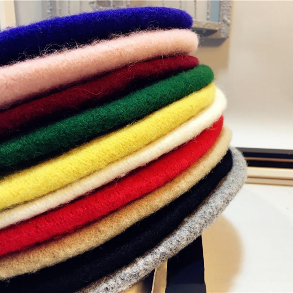 Детская однотонная теплая шапка-бини, шапка с тыквой, детский французский берет, берет, берет для маленьких девочек, шапка