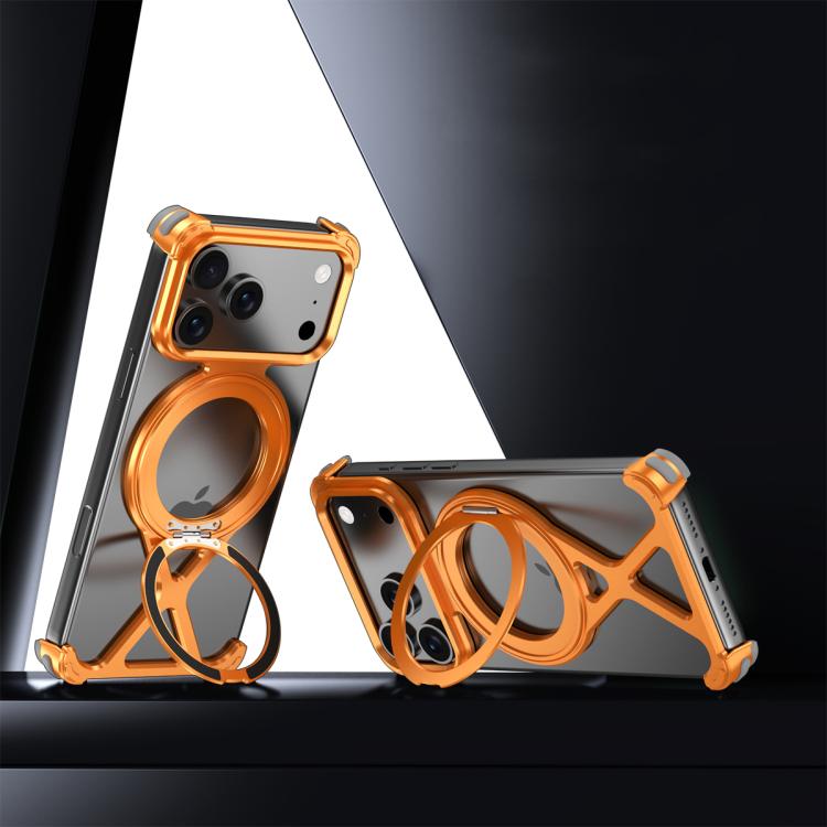 Borderless Metal Phone Case 360° Rotation Holder For iPhone 18 Pro Max / 17 Pro Max