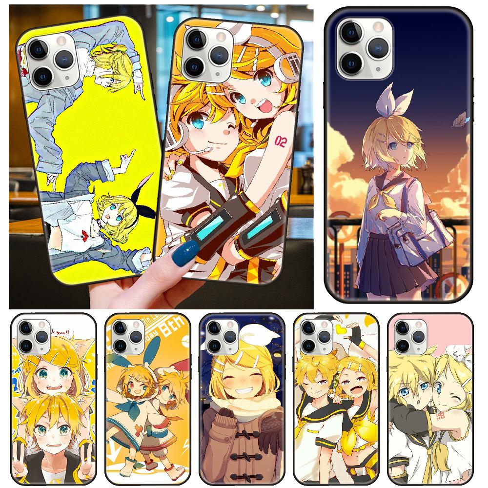 Телефон для Apple iPhone 13 12 11 Mini Pro Max SE XS XS XR 8 7 6 S плюс черная крышка водонепроницаемое мягкое кагамин Rin Vocaloid