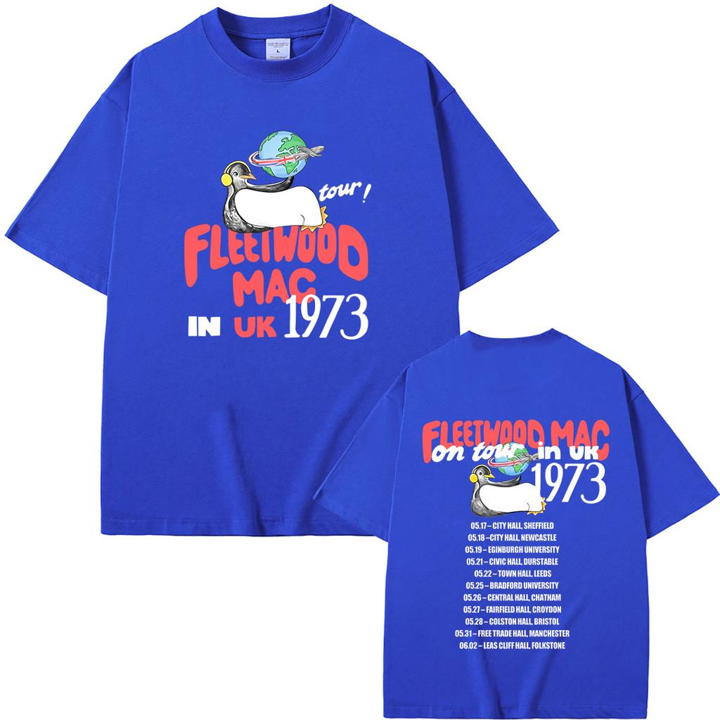 2026 Hot Sale Rock Band Fleetwood Mac on Tour 1973 T-shirt Summer Men Women Casual Soft Cotton Oversized Tshirt Men's Vintage T Shirts Tops
