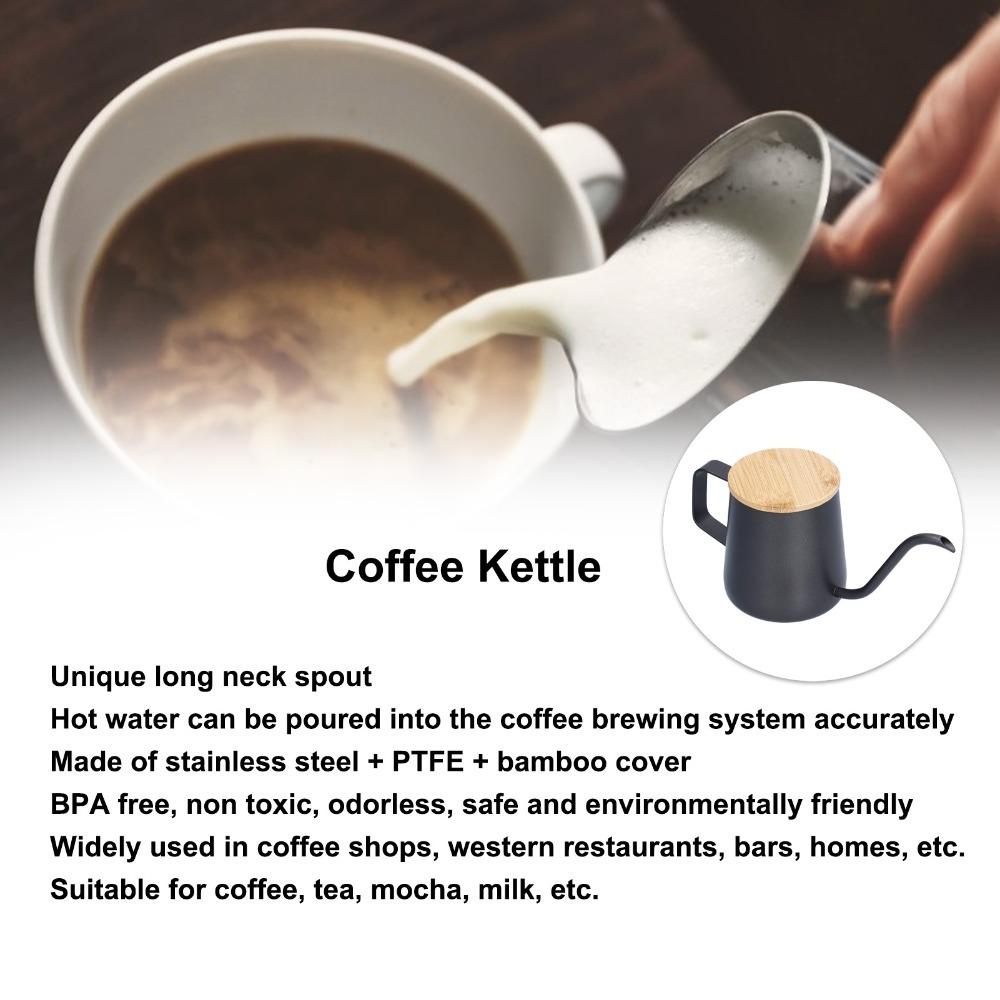 Long Narrow Spout Coffee Kettle Stainless Steel Pour Over Kettle Pour Over Pot Coffee Making