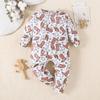 Infant Baby Cartoon Cowboy Boots All-over Print Long Sleeve Romper
