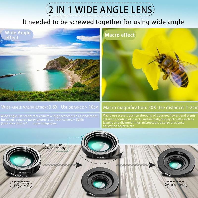 Высокомощный 28x HD телефон телеобъектив комплект объективов для сотовых телефонов 198 градусов сверхширокоугольный объектив «рыбий глаз»