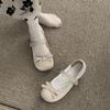 Fashion Women's Round Head Pink Thick Heel Mary Jane Shoes 2025 New Sweet Vintage Women's Bow Round Head Cute Designer Shoes Pink Heels