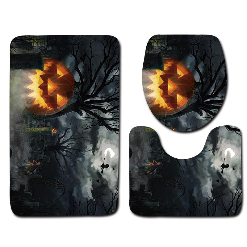 Bathroom Floor Mat Bathroom Mat Toilet Three-Piece Set