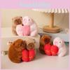 Capybara Cute Plush Keychain Heartfelt Design Soft Pp Cotton Gift For Friends Lovers And